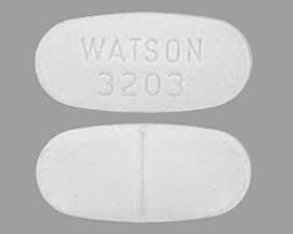 WATSON 3203 Hydrocodone 325/7.5 mg