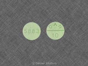 5883 DAN 10 Methylphenidate Hydrochloride 10 mg